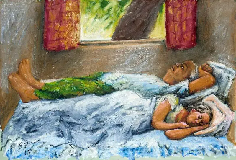 Patwardhan, Sudhir (Artist). An Odd Couple, 2015 | Painting, Ar.Onl/17.06.19, 2019 · Artiana