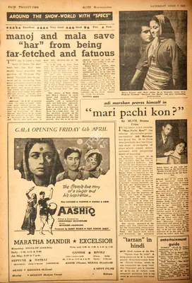 Manoj and Mala Save "Har" from Being Far-Fetched and Fatuous, 1962, Film Review