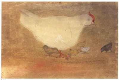 Abanindranath Tagore (Artist), Chicken, Painting