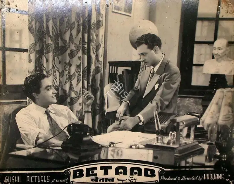 Harbans (Producer), Betaab, 1952, Lobby Card