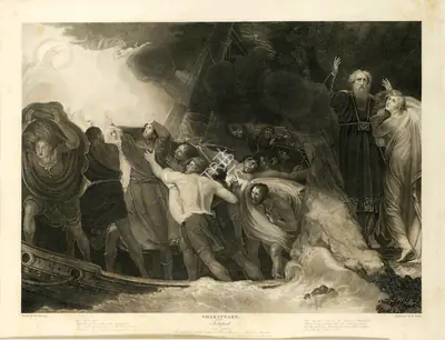 After George Romney (Artist), Tempest, 1707, Aquatint