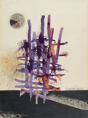 Patel, Jeram (Artist). Untitled, 1959 | Painting, Ch.NeY/19.03.25, 2025 · Christie's