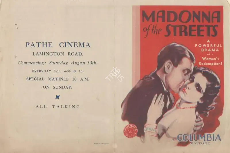 John S. Robertson (Director), Madonna of the Streets, 1930, Handbill