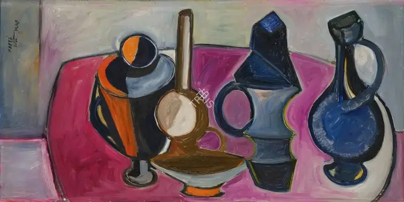 Bakre, S.K. (Artist). Untitled (Still Life), 1961 | Painting, So.NeY/18.03.24, 2024 · Sotheby's