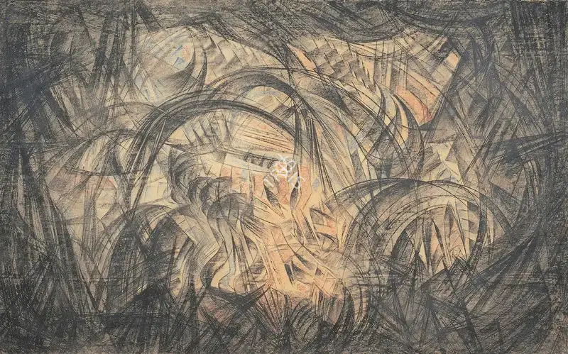 Devayani Krishna (Artist), Effect of the Moon on the Mind & the Brain, 1961, Drawing