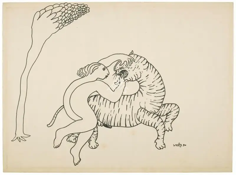 Manjit Bawa (Artist), Untitled, 1990, Drawing
