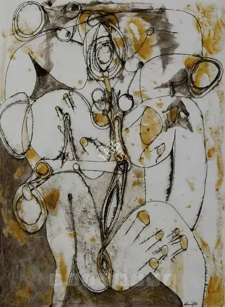 Avinash Chandra (Artist), Mysterious Forces, 1963, Painting
