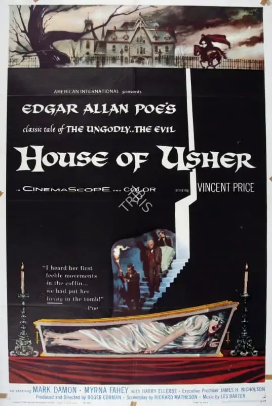 Roger Corman (Producer), House of Usher, 1960, Poster