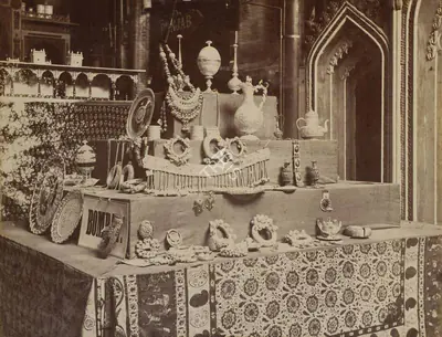 Shew Shankar Narayan (Photographer), Aden and Bombay Jewellery and Cutch Silverware - Bombay Court, 1883, Antiquarian Photograph