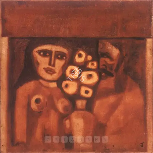 Badri Narayan (Artist), Couple, 1960, Painting
