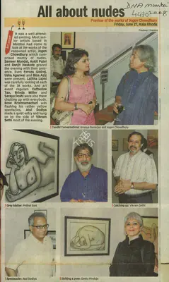 Pradeep Chandra (Reporter), All About Nudes, 2008, Newspaper Clipping