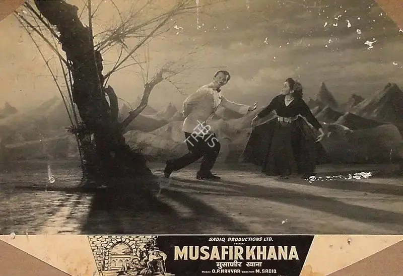 Minoo Bilimoria (Cinematographer), Musafir Khana, 1955, Lobby Card