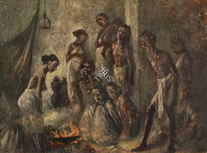 Roy Chowdhury, D.P. (Artist). Day's End, n.d. | Painting, So.NeY/20.03.23, 2023 · Sotheby's