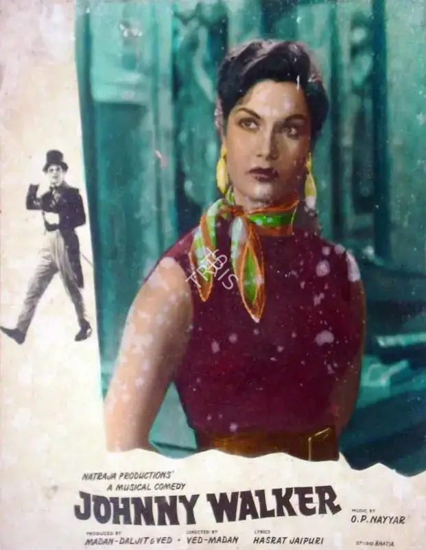 T.R. Joshi (Cinematographer), Johnny Walker, 1957, Lobby Card