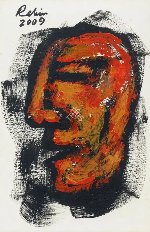 Mondal, Rabin (Artist). Untitled (Face), 2009 | Painting, Bon.Onl/10.09.25, 2025 · Bonhams