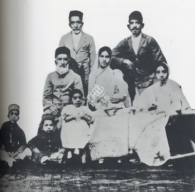 (Photographer). Husain Family group, including the artist (at the bottom left) at the age of six. Photographic Still, 1921 | Contemporary Photograph, Maqbool Fida Husain, 1971 | Photography | 00501646