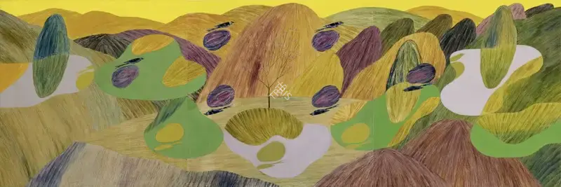 J. Swaminathan (Artist), Homage to Solzhenitsyn, 1973, Painting