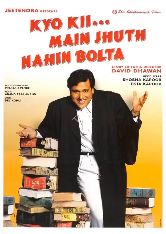 Ekta Kapoor (Producer), Kyo Kii Main Jhuth Nahin Bolta, 2001, Full Sheet Poster