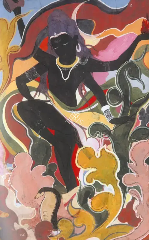 Unknown (Artist), Cosmic Dance Of Shiva, 1945, Painting