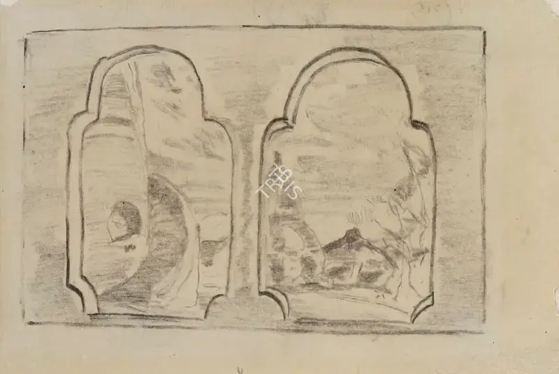Nicholas Roerich (Artist), Sketch to Tristan and Isolde, 1922, Drawing