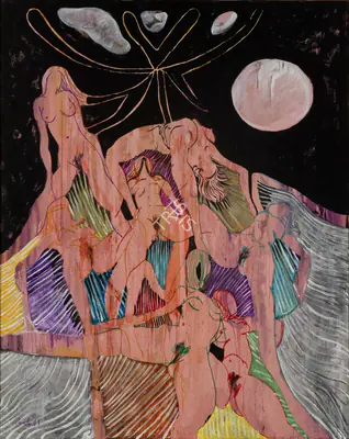 Avinash Chandra (Artist), Nymphs, 1969, Painting