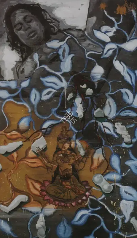 Reena Saini (Artist), Sleeping River Inhale, 2004, Painting