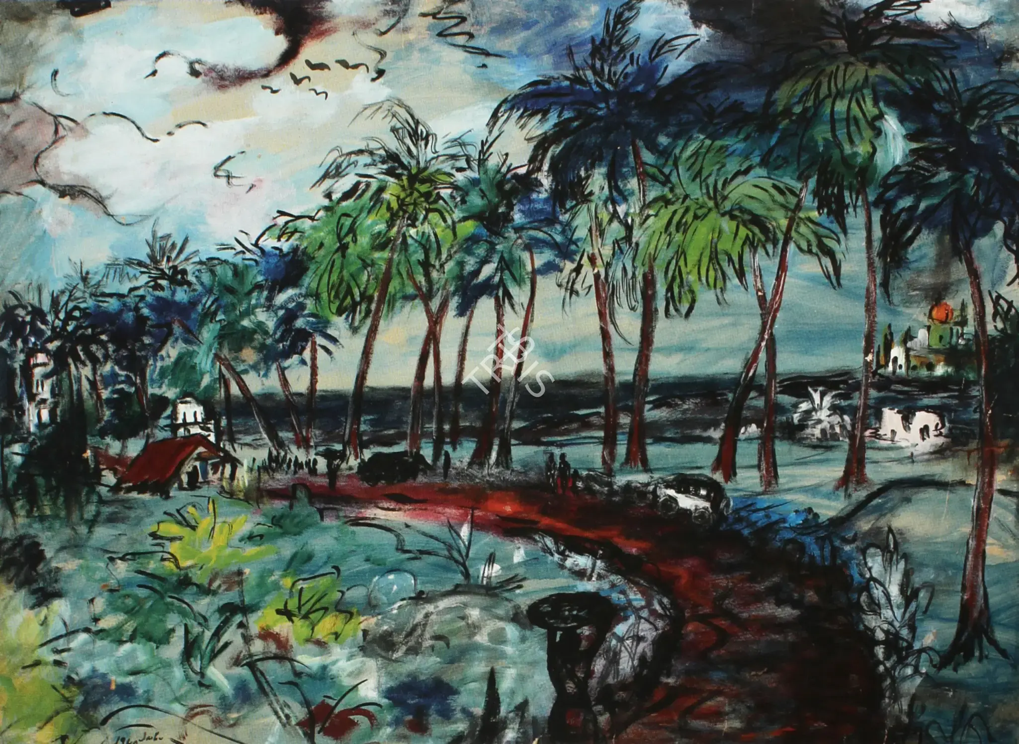 K.H. Ara (Artist), Juhu, 1940, Painting