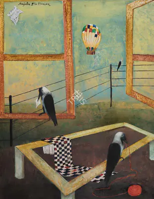 Anjolie Ela Menon (Artist), Landscape, 2013, Painting