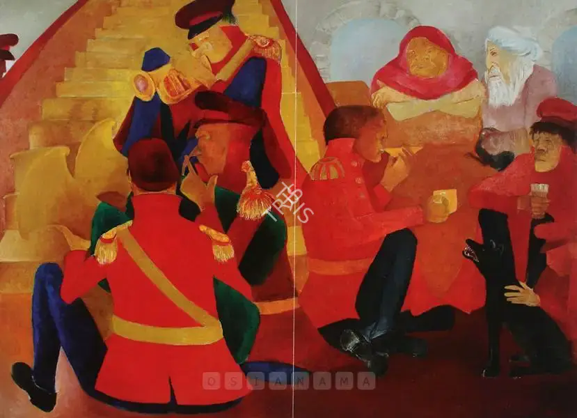 Khanna, Krishen (Artist). Lalaji And His Brass At Gyaniji's Dhhaba, 2005 | Painting, Sa.Onl/07.12.06, 2006 · Saffronart