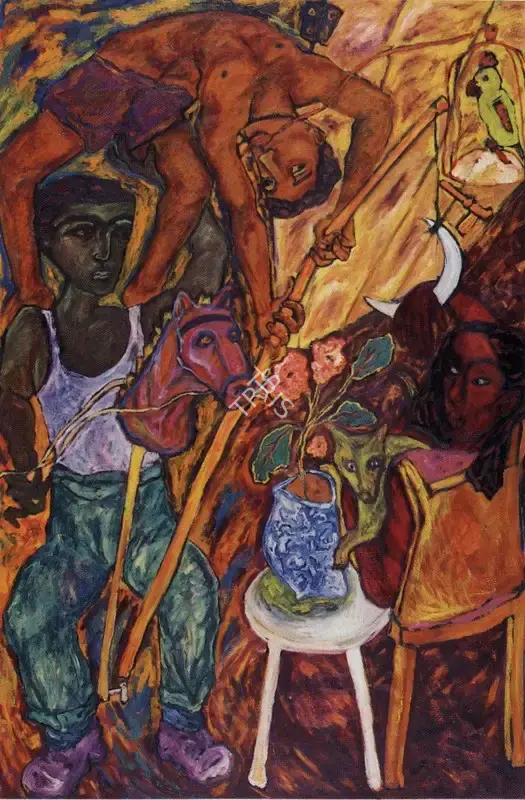 Rodwittiya, Rekha (Artist). Untitled, n.d. | Painting, So.NeY/12.06.95
