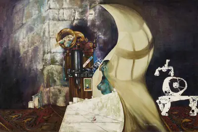 Kaleka, Ranbir (Artist). The Simulator, circa 1972 | Painting, AG.Onl/08.05.25, 2025 · Asta Guru