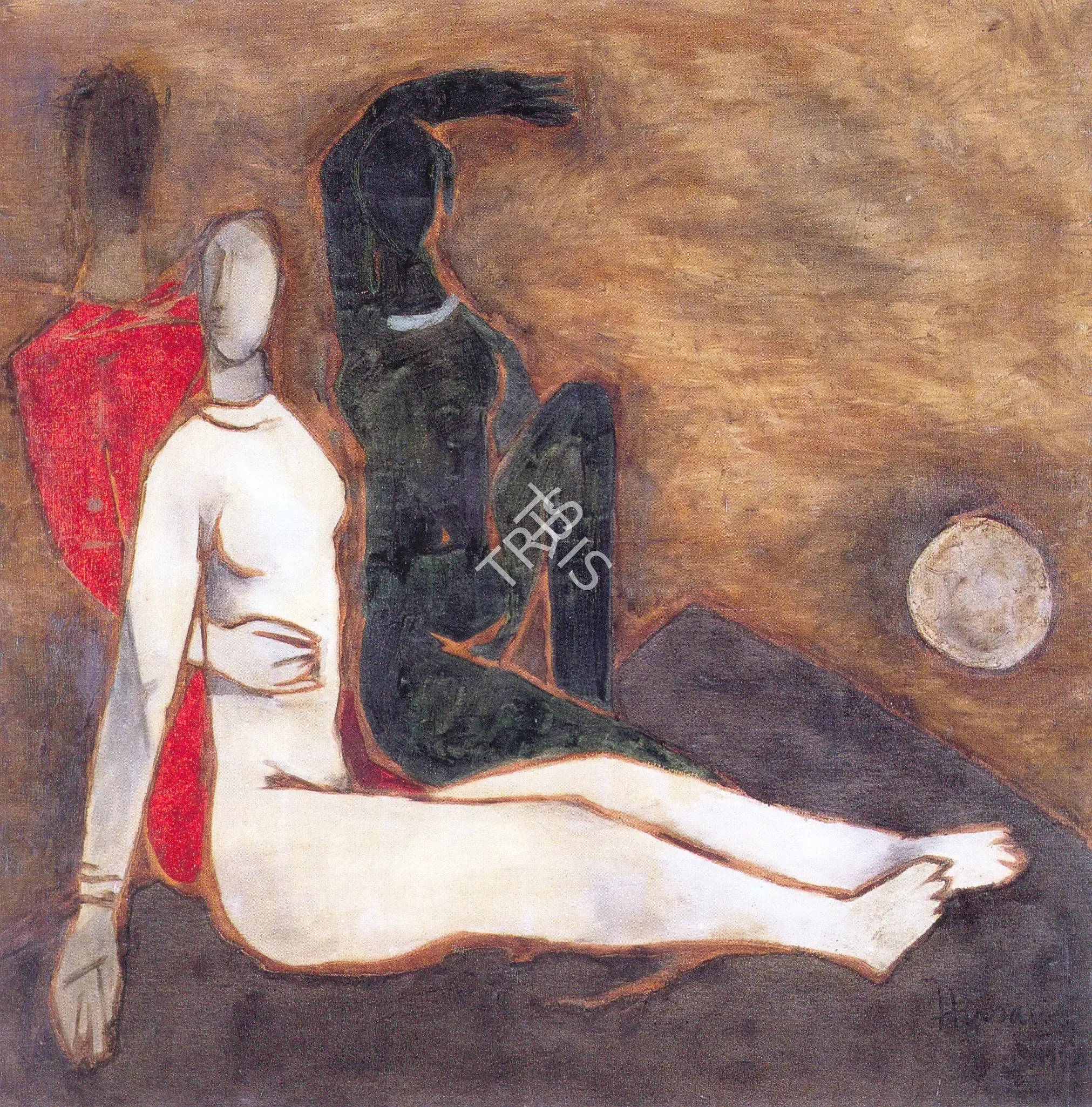 M.F. Husain (Artist), Purnima, 1958, Painting