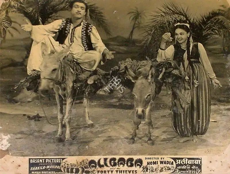 Anant Wadadeker (Cinematographer), Alibaba Aur Chaalees Chor, 1954, Lobby Card