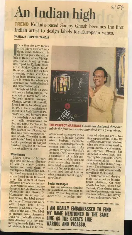 Shailaja Tripathi Taneja (Reporter), An Indian High, 2008, Newspaper Clipping