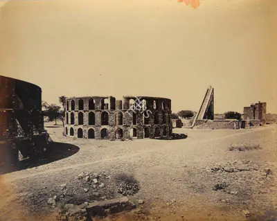Samuel Bourne (Photographer), Jay Singh's Observatory, Delhi, 1865, Antiquarian Photograph