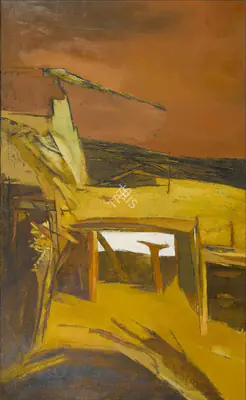 Ramkumar (Artist), Ruins, 1972, Painting
