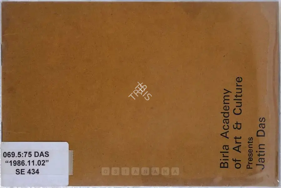 Jatin Das (Artist), Exhibition of Paintings & Drawings by Jatin Das, 1986, Solo Exhibition Catalogue