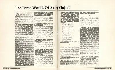 Richard Bartholomew (Essayist), The Three Worlds of Satish Gujral, 1987, Essay