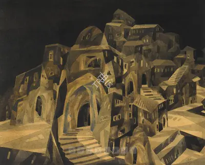 Tagore, Gaganendranath (Artist). Untitled, mid 1920s | Painting, 2008 · Osian's