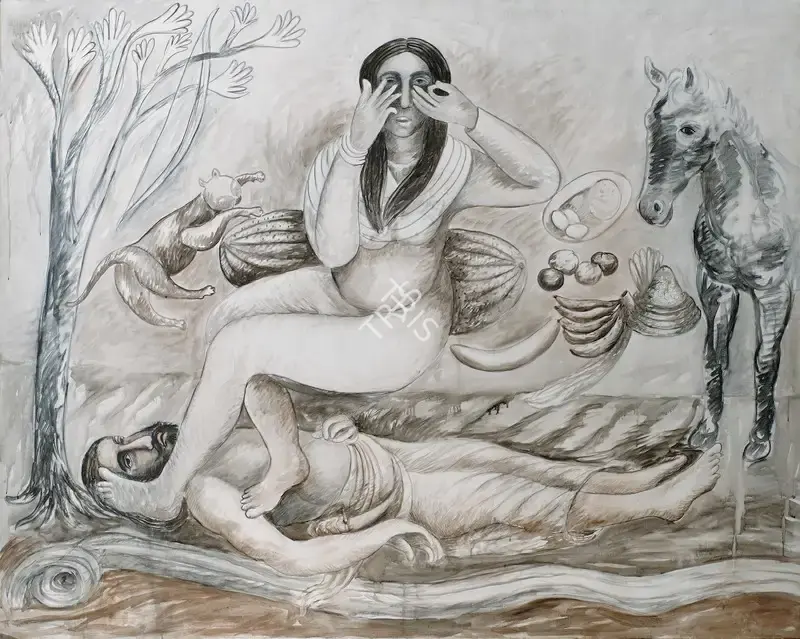 Manjit Bawa (Artist), Mirza Sahib, 1993, Painting