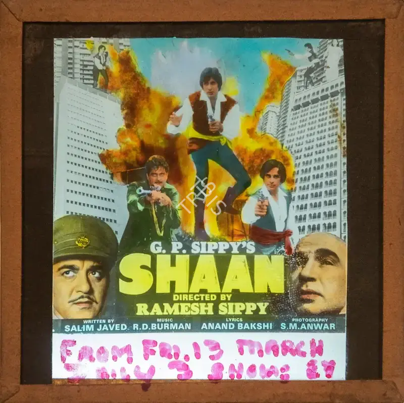 G.P. Sippy (Producer), Shaan, 1980, Glass Slide