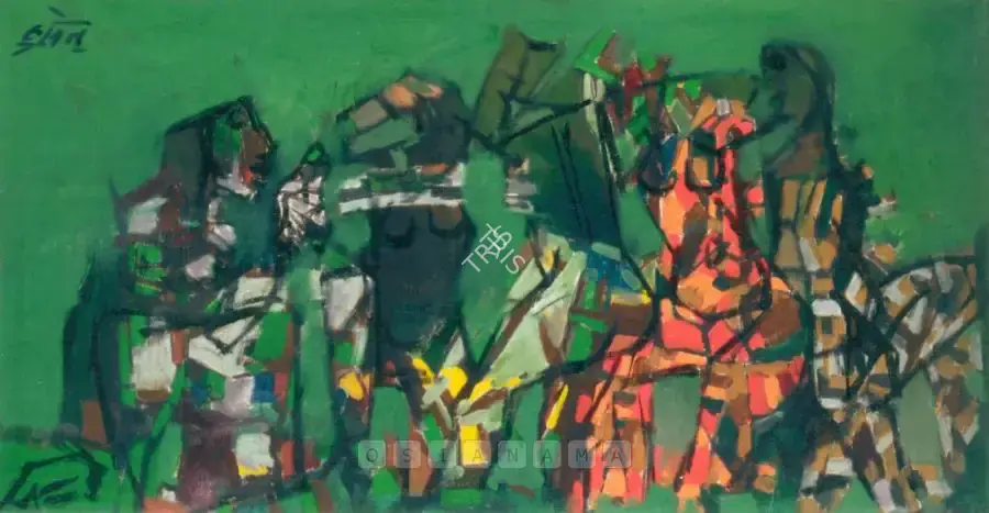 M.F. Husain (Artist), New York, 1964, Painting