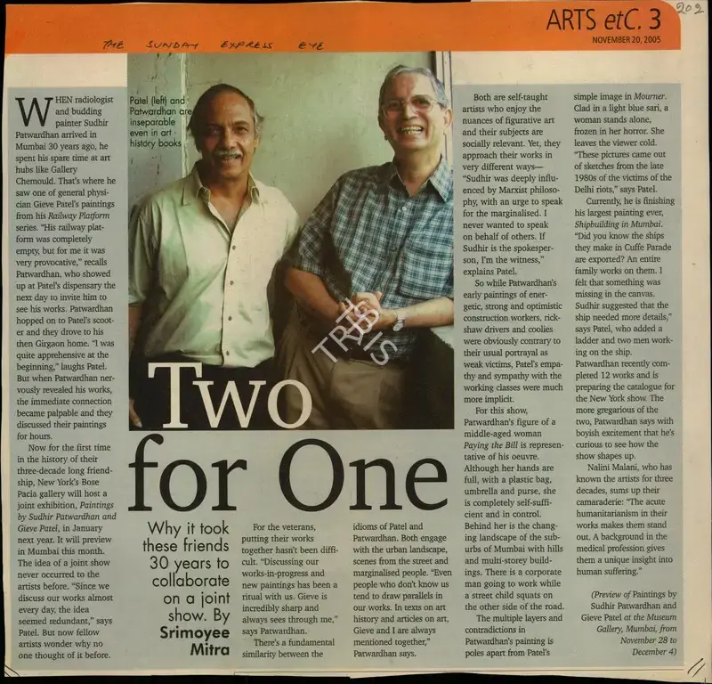 Srimoyee Mitra (Reporter), Two for One, 2005, Newspaper Clipping