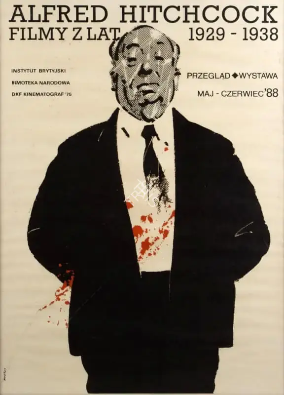 Waldemar Świerzy (Poster Designer), Tribute to Alfred Hitchcock, 1988, Poster