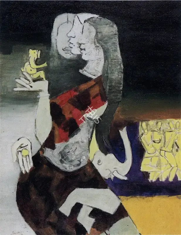 M.F. Husain (Artist), Lakshmi, 1978, Painting