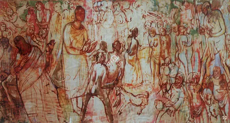 K.C.S. Paniker (Artist), Blessed are the Peacemakers, 1951, Painting