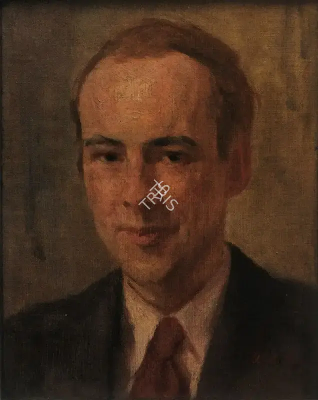 Atul Bose (Artist), Portrait of a Man, 1939, Painting