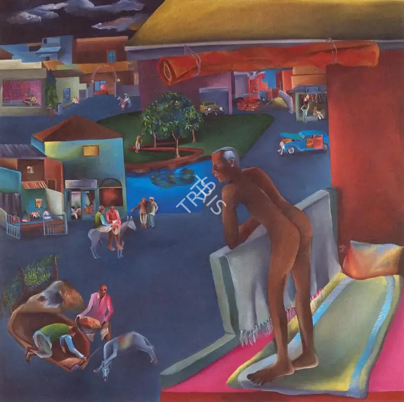 Khakhar, Bhupen P. (Artist). You Can't Please All . Oil on Canvas, 1981 | Bhupen Khakhar , 1998 | Painting | FineArts | 00149808