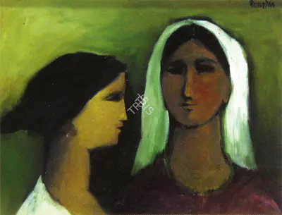 Arup Das (Artist), Sisters, Painting