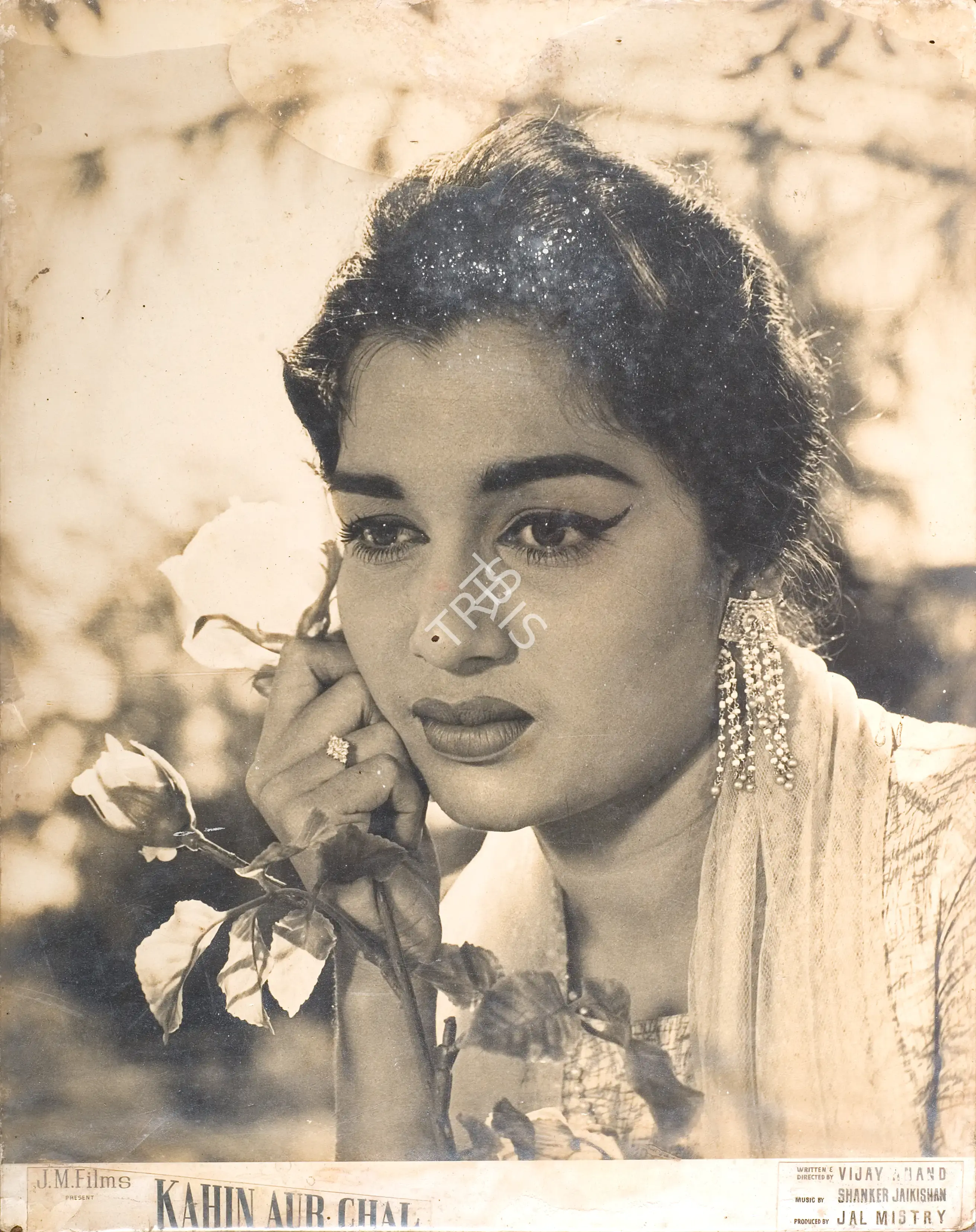 Vijay Anand (Director), Kahin Aur Chal, 1968, Photographic Still Mounted on Lobby Card